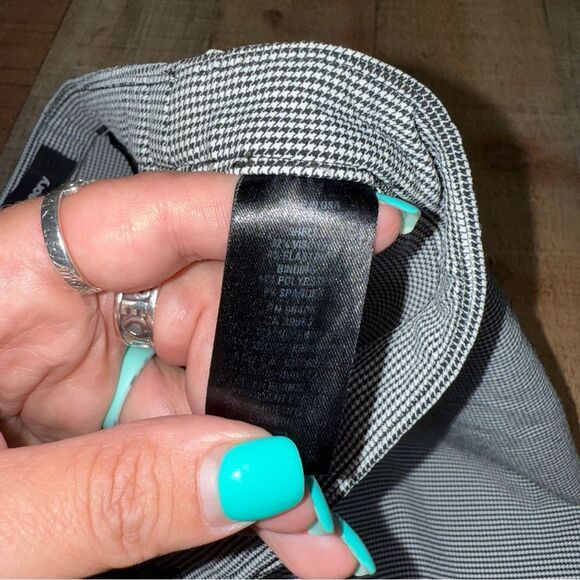 Theory black & white houndstooth classic skinny hi rise dress pants - Picture 13 of 14